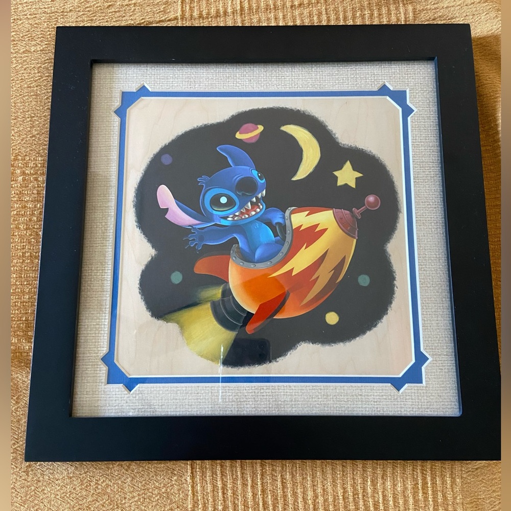 Framed Stitch Rocket Art